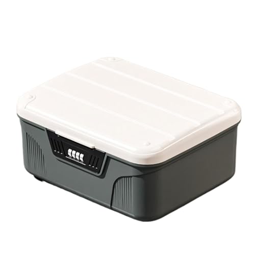 KIXZSAZ Medikamenten Schließfach, sichere Aufbewahrungsbox mit 4 stelligem Passwortschloss, abschließbare ABS Box, Medikamentenbox mit Schloss, transparentes Schließfach, C von KIXZSAZ