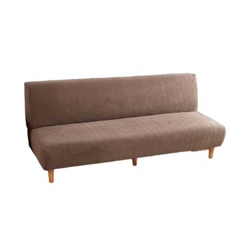 KIXZSAZ Passgenauer Sofabezug, weicher und elastischer armloser Bettüberzug für einfache Reinigung, armloser Sofabettbezug aus Polyester, einzigartig, Kaffeefarbe von KIXZSAZ