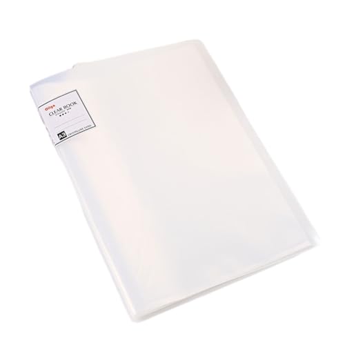 KIXZSAZ Praktisches und praktisches Präsentations Sichtbuch im A3 Format. Weit verbreitetes Präsentations Sichtungsbuch aus Kunststoff im A3 Format, Weiß von KIXZSAZ