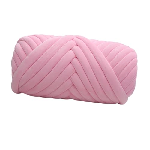 KIXZSAZ Premium 1 kg dickes Samtgarn zum Armstricken von Teppichen und handgestrickten Haustierbetthäkeln, Rosa von KIXZSAZ