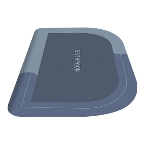 KIXZSAZ Schnell trocknende Kieselalgen Samtoberfläche, weiche Texturmatte mit starker Wasseraufnahme, antimikrobielle Haltbarkeit aus Polyester, Dunstblau, 40 * 60CM von KIXZSAZ
