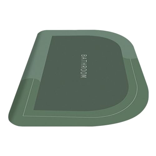 KIXZSAZ Schnell trocknende Kieselalgen Samtoberfläche, weiche Texturmatte mit starker Wasseraufnahme, antimikrobielle Haltbarkeit aus Polyester, Grün, 40 * 60CM von KIXZSAZ