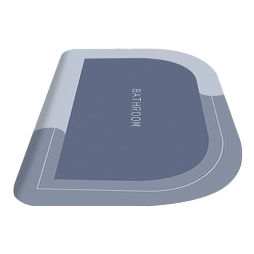 KIXZSAZ Schnell trocknende Kieselalgen Samtoberfläche, weiche Texturmatte mit starker Wasseraufnahme, antimikrobielle Haltbarkeit aus Polyester, Hellgrau, 40 * 60CM von KIXZSAZ