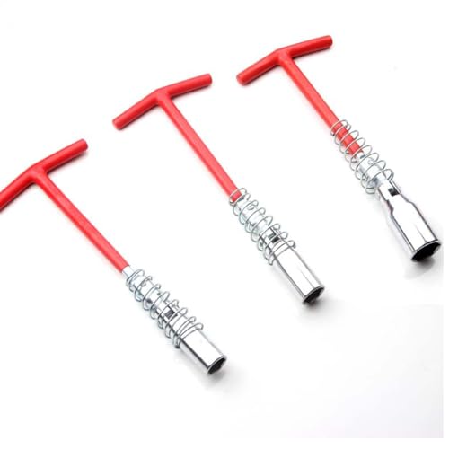KIXZSAZ Schraubenschlüssel 16 mm 21 mm Spark Flexible Rotation Handwerkzeuge Stahl Kunststoffgriff Kfz Service Set Werkstattausrüstung, Lang hinzufügen, 21, von KIXZSAZ