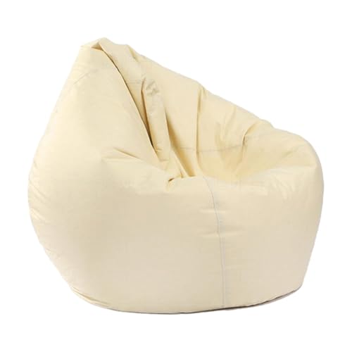 KIXZSAZ Sofa Beutel Bezug, hohe Belastbarkeit und starke Unterstützung für langanhaltenden Schutz, Stoff Sitzsack Stuhl Bezug, Stuhl Beutel Bezug, Beige von KIXZSAZ