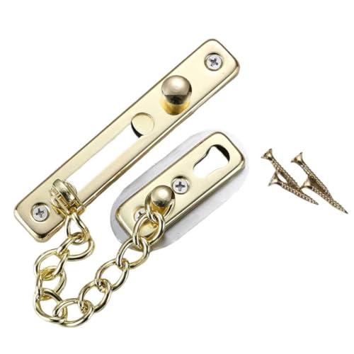 KIXZSAZ Startseite Hotel Tür Fenster Kettenschloss Wohnzimmer Schlafzimmer Badezimmer Edelstahl Türen Riegel Zubehör Hardware, Gold KIXZSAZ Startseite Hotel Tür Fenster Kettenschloss Wohnzimmer Schlafzimmer Badezimmer Edelstahl Türen Riegel Zubehör Hardware, Gold von KIXZSAZ