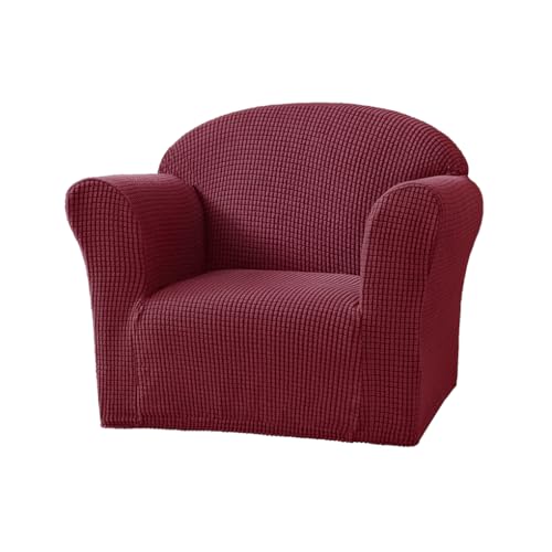 KIXZSAZ Stretch Schonbezüge, flexibel und multifunktional, schützen das Sofa vor Abnutzung. Polyester elastischer Sofabezug. Sofa Schonbezüge, Weinrot von KIXZSAZ