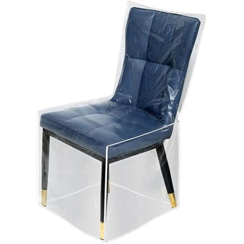 KIXZSAZ Transparente Schutzhülle für Esszimmerstühle, leicht zu reinigen, wiederverwendbar, schmutzabweisend, PVC, PVC Staubschutz für Esszimmerstühle , 104 * 55.8 * 53.3 cm von KIXZSAZ