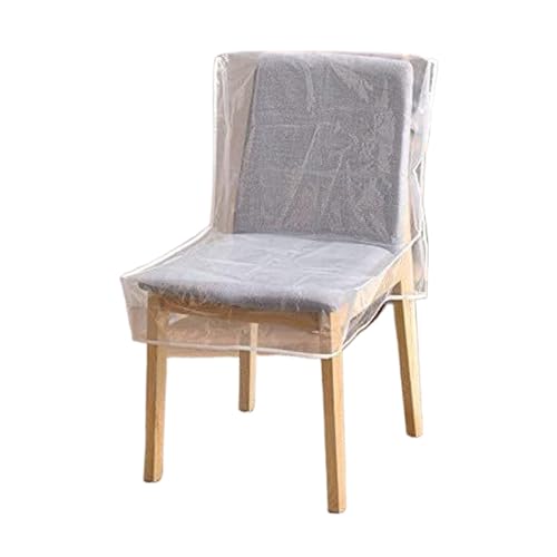 KIXZSAZ Transparente Schutzhülle für Esszimmerstühle, leicht zu reinigen, wiederverwendbar, schmutzabweisend, PVC, PVC Staubschutz für Esszimmerstühle , 58*53*45cm von KIXZSAZ