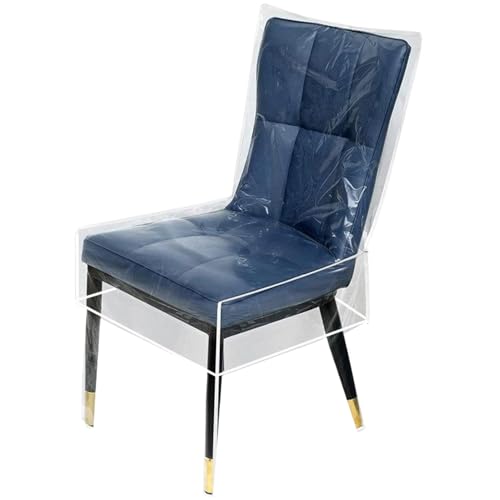 KIXZSAZ Transparente Schutzhülle für Esszimmerstühle, leicht zu reinigen, wiederverwendbar, schmutzabweisend, PVC, PVC Staubschutz für Esszimmerstühle , 75*53*45cm von KIXZSAZ