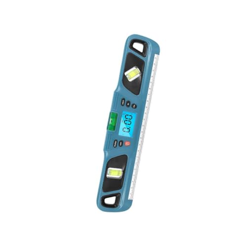 KIXZSAZ Vielseitiger 11 Zoll Neigungsmesser mit elektronischer Wasserwaage und Magneten für den einfachen Aufbau, Blau, 11.3 x 2.3 x 0.8 Zoll von KIXZSAZ