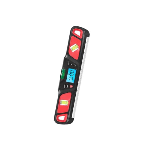 KIXZSAZ Vielseitiger 11 Zoll Neigungsmesser mit elektronischer Wasserwaage und Magneten für den einfachen Aufbau, Rot, 11.3 x 2.3 x 0.8 Zoll von KIXZSAZ