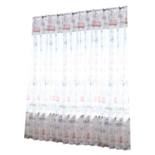 KIXZSAZ Vorhänge, mit weicher Konstruktion, lichtblockierend mit Ösen. Design, leicht zu weich für Spielzimmer, Zimmer, Kleines Auto zzz, Nullschnitt von KIXZSAZ