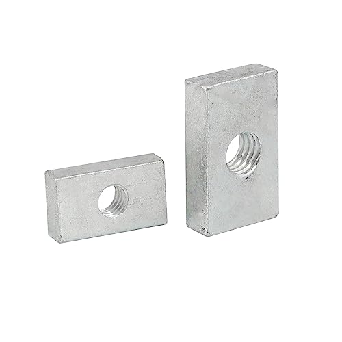 5–50 Stück M3/M4/M5/M6/M8 verzinkter Kohlenstoffstahl, rechteckige dünne Muttern, T-Nutensteine für Aluminiumprofile, M3-10x5.5x2 (50pcs) von KIYANSH