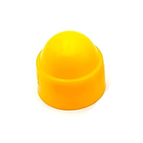 Schraubenmutter Dome Schutzkappen deckt sichtbares Sechseck aus Kunststoff ab M4 M5 M6 M8 M10 M12 M14 M16 M18 M20 M22 M24 M27 M30 M33 M36 M39 M42-M4 x 7 x 8,5 mm (20 Stück), gelb von KIYANSH