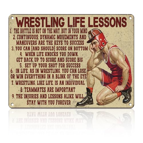 KIYOYO Vintage Wrestling Life Lessons Poster Wrestling Metal Tin Sign Wrestling Life Lessons Sign Poster Home Decor Garage Bar Restaurant Kitchen Cafe Bar Pub 12x16 Inch Wall Art Decor KIYOYO Vintage Wrestling Life Lessons Poster Wrestling Metal Tin Sign Wrestling Life Lessons Sign Poster Home Decor Garage Bar Restaurant Kitchen Cafe Bar Pub 12x16 Inch Wall Art Decor von KIYOYO