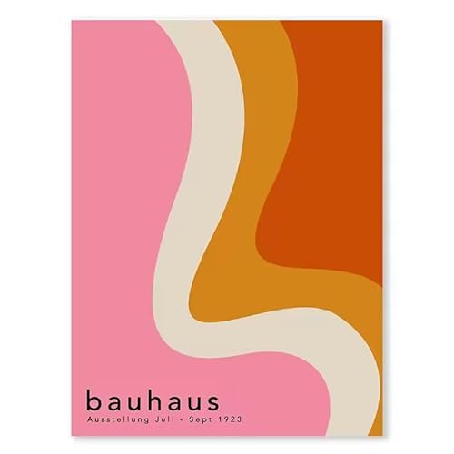 KIYXPWLZQ Abstract Pink Orange Geometric Poster Print Picture Nordic Simple Lines Color Block Wall Art Room Canvas Painting Decor50X70Cm Frameless von KIYXPWLZQ