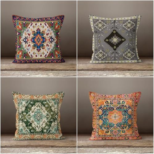 Oranger Ethno Stil Leinen Kissenbezug 55x55 cm 4er Set Grau Grün Kissenbezug Outdoor Wasserdicht Kissenhülle Modern Kissenbezüge Quadratisch Saisonnal Zierkissenbezug für Wohnzimmer Couch Balkon Oranger Ethno Stil Leinen Kissenbezug 55x55 cm 4er Set Grau Grün Kissenbezug Outdoor Wasserdicht Kissenhülle Modern Kissenbezüge Quadratisch Saisonnal Zierkissenbezug für Wohnzimmer Couch Balkon von KIZIFI