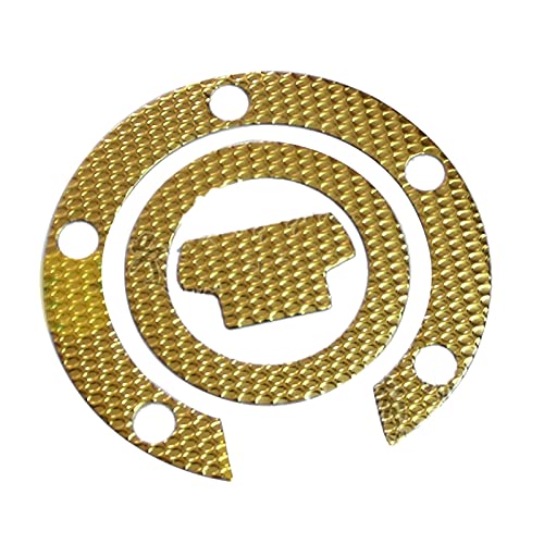 KIZQYN Motorrad-Aufkleber, Emblem, Tankpad, Tankdeckel, Schutzabdeckung Für Yamaha YZF R1 YZF R6 FJR1300 FZ1S FZ8 FZ6S FZ6N XJ6 FZ6R rutschfeste Aufkleber (Color : Gold) von KIZQYN