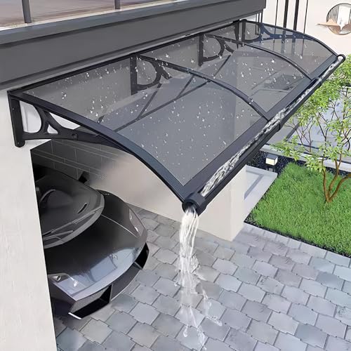 Vordach für Haustür überdachung Aus Aluminiumlegierung, Markisen für den Außenbereich, Balkon, Vordertür, Terrasse für Sonnenschutz, UV-Regenschutz, Grau 120x320cm Vordach für Haustür überdachung Aus Aluminiumlegierung, Markisen für den Außenbereich, Balkon, Vordertür, Terrasse für Sonnenschutz, UV-Regenschutz, Grau 120x320cm von KIZYRQ