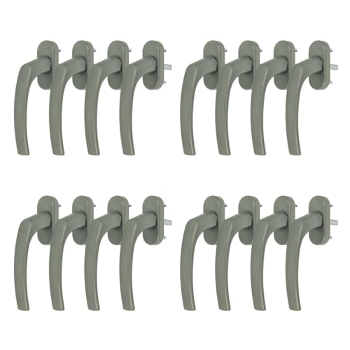 16 x Alu Fenstergriff in Dunkelsilber F9 - Stiftlänge 30mm von kj-vertrieb