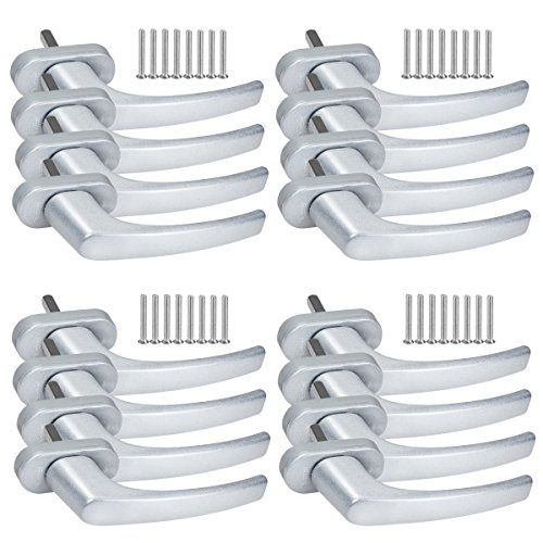 16 x Alu Fenstergriff in Silber F1 - Stiftlänge 40mm 16 x Alu Fenstergriff in Silber F1 - Stiftlänge 40mm von kj-vertrieb