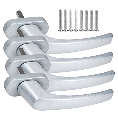 4 x Alu Fenstergriff in Silber F1 - Stiftlänge 45mm 4 x Alu Fenstergriff in Silber F1 - Stiftlänge 45mm von kj-vertrieb