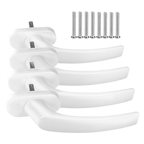 4 x Alu Fenstergriff in Weiß RAL 9016 - Stiftlänge 45mm 4 x Alu Fenstergriff in Weiß RAL 9016 - Stiftlänge 45mm von kj-vertrieb