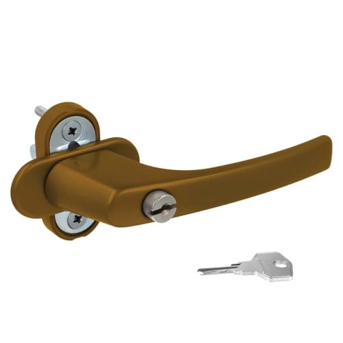 Alu Fenstergriff in Gold F4 abschließbar - Stiftlänge 45mm Alu Fenstergriff in Gold F4 abschließbar - Stiftlänge 45mm von kj-vertrieb