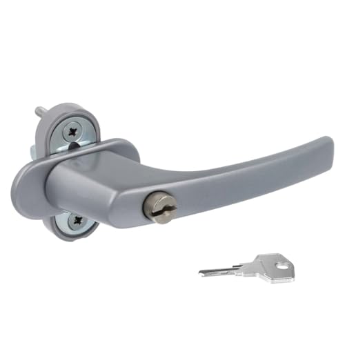 Alu Fenstergriff in Silber F1 abschließbar - Stiftlänge 40mm von kj-vertrieb