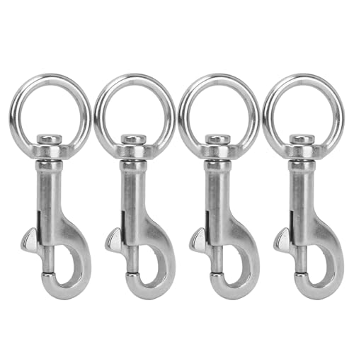 4PCS Swivel Eye Snap Hook, Marine Grade Scuba Bolt Snap, Swivel Eye Bolt Snap Hook 316 Stainless Steel Marine Grade Scuba Diving Clip for Ship Durable and Versatile for Outdoor (4#) von KJAOYU