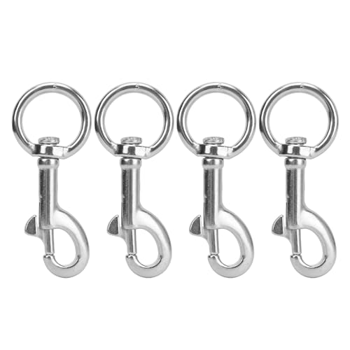 4PCS Swivel Eye Snap Hook, Marine Grade Scuba Bolt Snap, Swivel Eye Bolt Snap Hook 316 Stainless Steel Marine Grade Scuba Diving Clip for Ship Durable and Versatile for Outdoor (5#) von KJAOYU