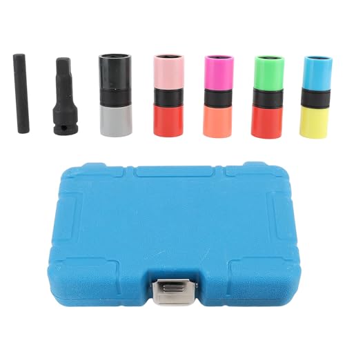 7pcs Lug Nut Socket Set, Colorful CrMo Steel 6 Point Double Sided Impact Socket Set with Protective Sleeve - Ideal for Professional Mechanics and Home Projects 7pcs Lug Nut Socket Set, Colorful CrMo Steel 6 Point Double Sided Impact Socket Set with Protective Sleeve - Ideal for Professional Mechanics and Home Projects von KJAOYU
