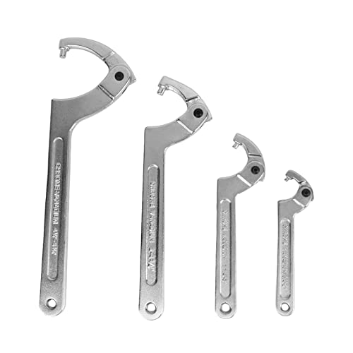 KJAOYU Einstellbarer Stecknadelschlüsselschlüssel -Werkzeug -Set, Schraubennussschmelzwerkzeuge 4pcs einstellbarer Stiftschlüssel -Werkzeug -Set - Chrom Finish - starker Legierungsstahl KJAOYU Einstellbarer Stecknadelschlüsselschlüssel -Werkzeug -Set, Schraubennussschmelzwerkzeuge 4pcs einstellbarer Stiftschlüssel -Werkzeug -Set - Chrom Finish - starker Legierungsstahl von KJAOYU