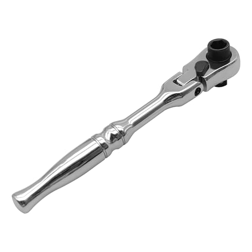 KJAOYU Flex Head Ratchet Set, 1/4'' Drive Ratchet Handle, 2-in-1 Flex Head Ratcheting Wrench, Socket & Bit Driver with Reversible Design - Adjustable Ratchet Wrench von KJAOYU