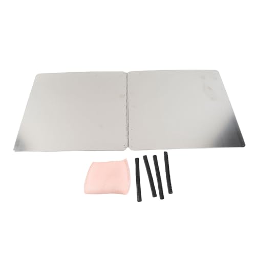 Kitchen 2-Sided Splatter Guard,2-Sided Stove Grease Protect - Heat Proof Stainless Steel Anti Stick Coating Splatter Guard for Oil in Kitchen Cooking - for Home Chefs (40x40x30cm / 15.7x15.7x11.8in) von KJAOYU