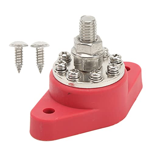 Power Distribution Block 3/8in Red M10 Single Stud Power Distribution Terminal - 12V 48V Battery Junction Post for Cars, RVs, Ships, Trucks Power Distribution Block 3/8in Red M10 Single Stud Power Distribution Terminal - 12V 48V Battery Junction Post for Cars, RVs, Ships, Trucks von KJAOYU