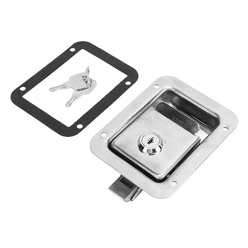 RV Door Lock Replacement, RV Handle Latch Paddle - 120x92mm 304 Stainless Steel Entry Door Lock Handle Knob Deadbolt Paddle for RVs, Trucks, Trailers, s RV Door Lock Replacement, RV Handle Latch Paddle - 120x92mm 304 Stainless Steel Entry Door Lock Handle Knob Deadbolt Paddle for RVs, Trucks, Trailers, s von KJAOYU