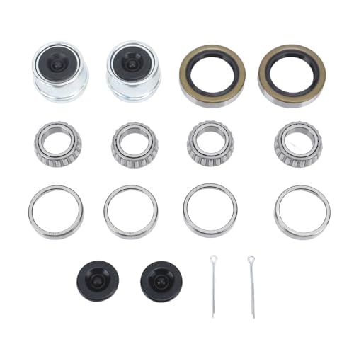 Trailer Hub Wheel Bearing Kit, 2 Sets Boat Trailer Axle Hub Wheel Bearing Kit Grease Seals 1.98in Dust Caps Fit for 1‑1/16in 2000 to 2200 Lbs Axle - Durable and Easy to Install Trailer Hub Wheel Bearing Kit, 2 Sets Boat Trailer Axle Hub Wheel Bearing Kit Grease Seals 1.98in Dust Caps Fit for 1‑1/16in 2000 to 2200 Lbs Axle - Durable and Easy to Install von KJAOYU