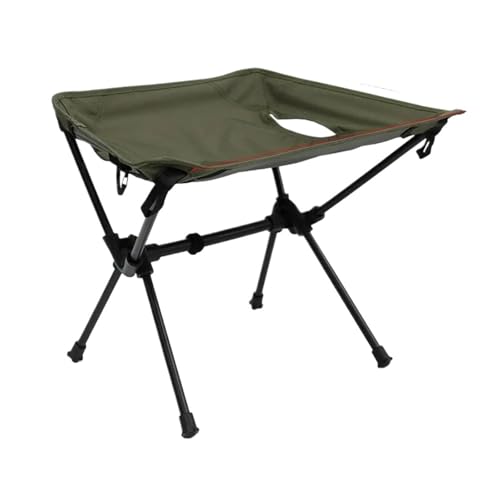 KJBDQQH Angelstuhl Campinghocker Tragbarer Faltbarer Campingstuhl MIni Fishing Moon Chair Rucksackhocker mit rutschfesten Füßen for Campingzubehör(Green) von KJBDQQH