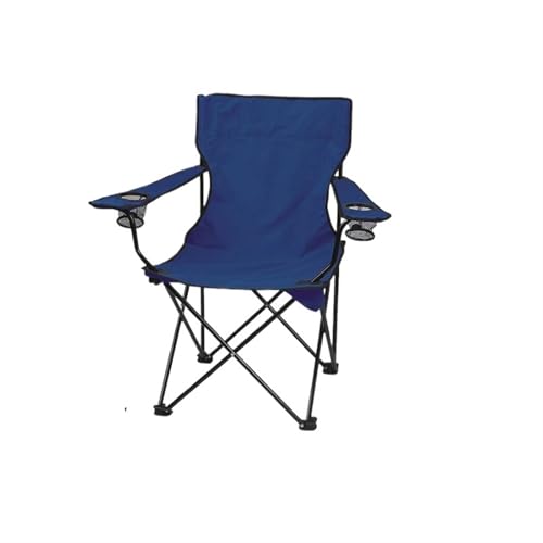 KJBDQQH Angelstuhl Outdoor Camping Klappstuhl mit Doppelarmlehne Explorer Tragbare Angelbank Kunststudenten-Rückenliege Wasserdichter Picknickstuhl(Dark Blue) von KJBDQQH