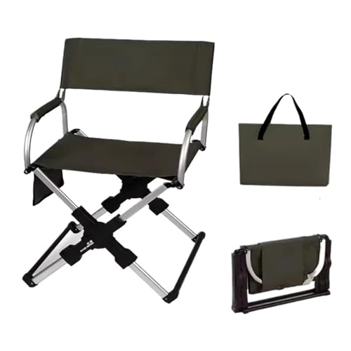 KJBDQQH Angelstuhl Outdoor Camping Stuhl Strand Angeln Stuhl Aluminium Legierung Reisen Wandern Picknick Freizeit Sitz(Green) von KJBDQQH