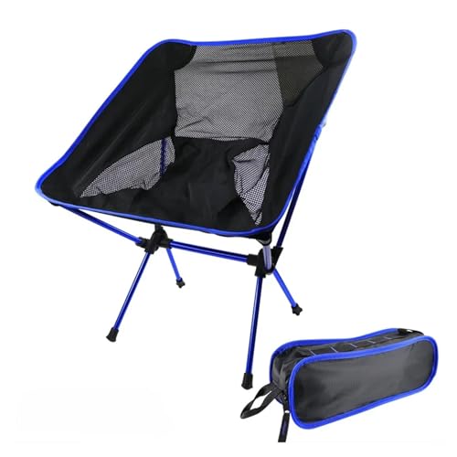 KJBDQQH Angelstuhl Tragbarer Lazy Back Chair High-End-Klappstuhl Aus Leichter Aluminiumlegierung Outdoor Moon Chair Camping Camping Klappstuhl(Deep Blue) von KJBDQQH