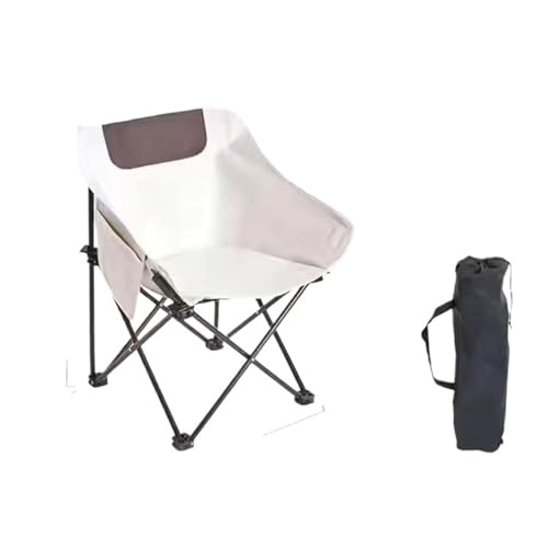 KJBDQQH Angelstuhl Ultraleichter Reise-Klappstuhl for Outdoor-Camping, tragbares Strandwander-Picknick, Angelutensilien(White) von KJBDQQH