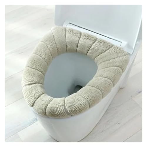 KJBDQQH Winter Toilettensitzauflage 1 stück Toilettensitzauflage Dehnbare Toilettensitzkissenbezug Matte Wärmer Haushaltswaren Badezimmerbedarf 30 cm x 30 cm(Yellow) von KJBDQQH