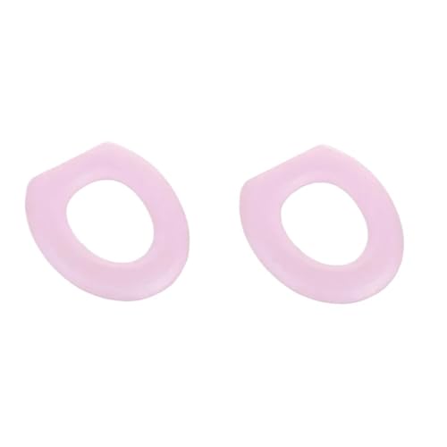 KJBDQQH Winter Toilettensitzauflage O-förmiger Toilettensitzbezug, hält warm, Kürbismuster, Toilettenmatte, strickt weiche Unterlage, Toilettensitz, waschbares Badezimmerzubehör(Pink-2Pcse) von KJBDQQH