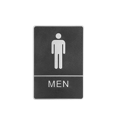 Toilettenzeichen 1PC Badezimmer Mark Label Abnehmbare Rückseite Selbstklebende Toilette WC Zeichen Wandaufkleber DIY Dekor Waschraum Zeichen Mark Büro(Pink) von KJBDQQH