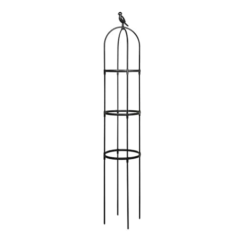 tomatenkäfig Blume Reben Klettern Anlage Halterung Garten Tomaten Pflanzer Booster Protector Stehen(Black,3 Floors) von KJBDQQH