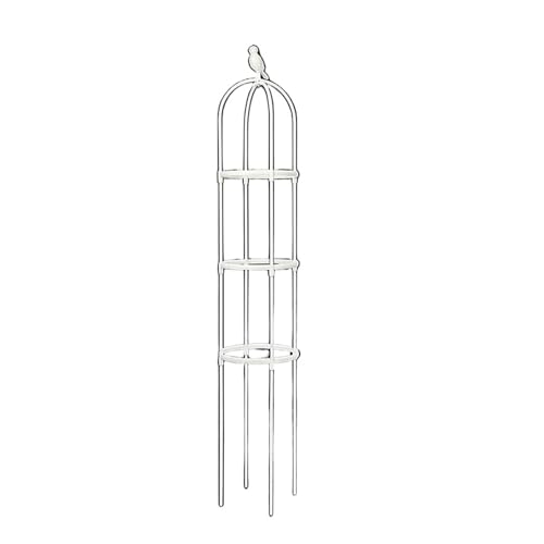 tomatenkäfig Blume Reben Klettern Anlage Halterung Garten Tomaten Pflanzer Booster Protector Stehen(White,2 Floors) von KJBDQQH