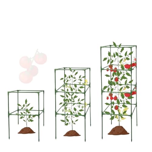 tomatenkäfig Praktischer Tomatenkäfig, wiederverwendbar, einfach zu montieren, for Gartenkletterpflanzen, Spalier, Stützpflanze(S,XXXL) von KJBDQQH